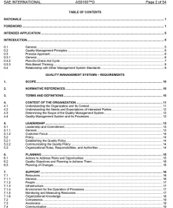 SAE AS9100D Standard PDF