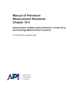 API MPMS Chapter 10.4 Fifth Edition pdf