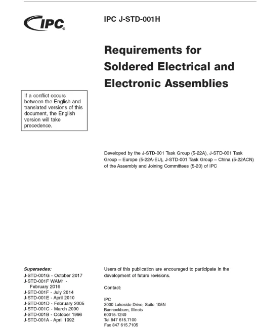 IPC J-STD-001H-2020 pdf