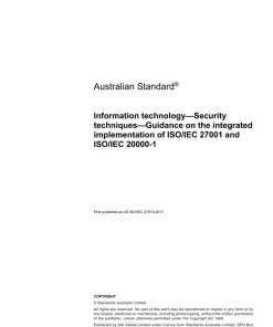 AS ISO/IEC 27013:2017 pdf