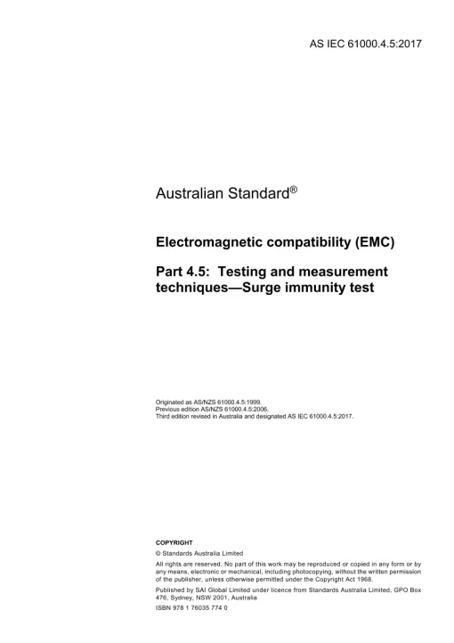 AS IEC 61000.4.5:2017 pdf