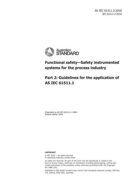 AS IEC 61511.2:2018 pdf