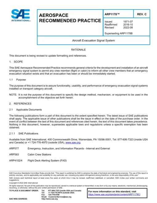 SAE ARP1178C pdf