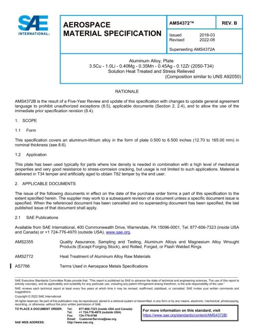 SAE AMS4372B pdf