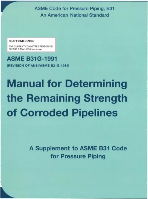 ASME B31G-1991 (R2004) pdf