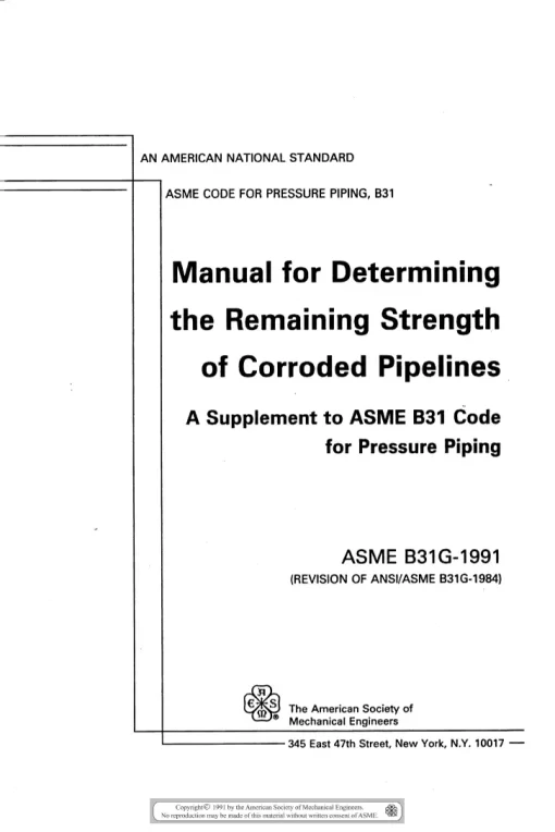 ASME B31G-1991 (R2004) pdf