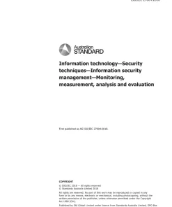 AS ISO/IEC 27004:2018 pdf