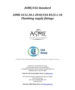 ASME A112.18.1-2018/CSA B125.1-18 pdf