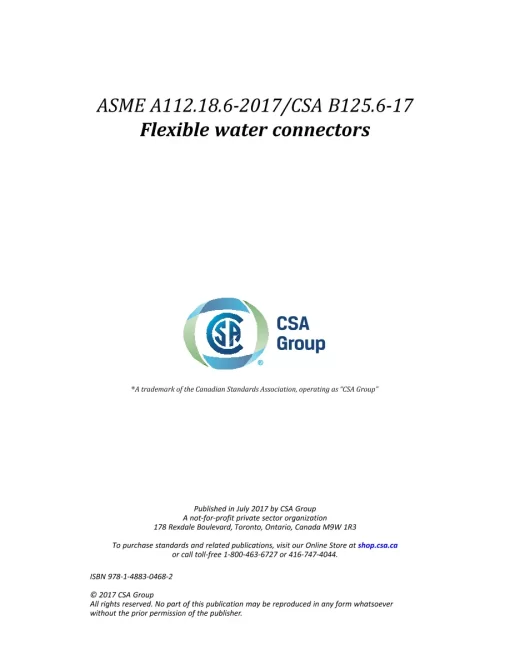 ASME A112.18.6-2017/CSA B125.6-17 (R2021) pdf