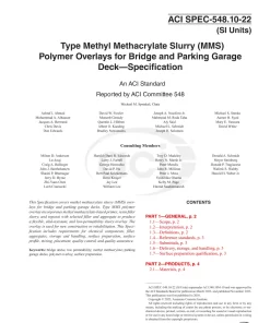 ACI SPEC-548.10-22 (SI-Units) pdf