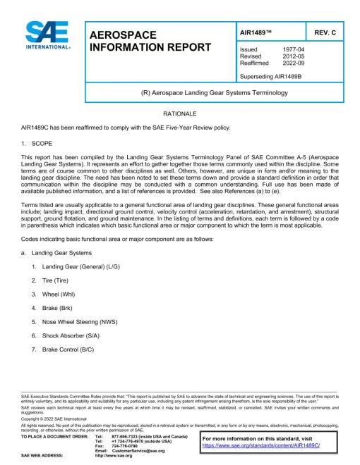 SAE AIR1489C pdf