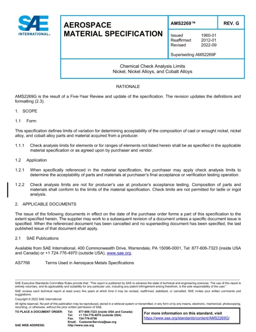 SAE AMS2269G pdf