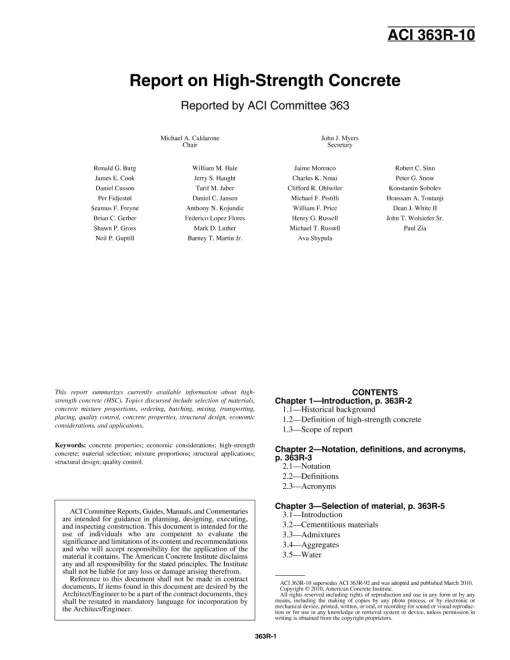 ACI 363R-10 pdf