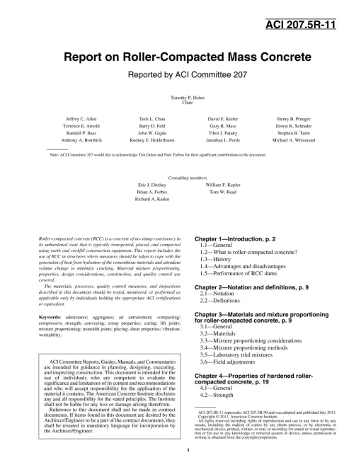 ACI 207.5R-11 pdf