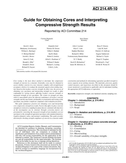 ACI 214.4R-10 pdf