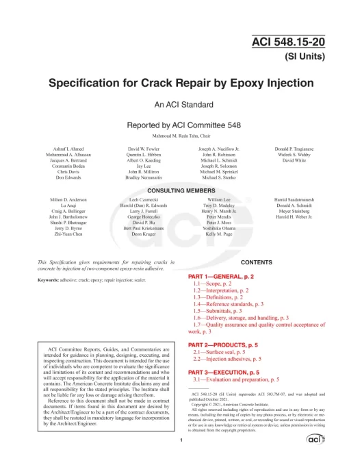 ACI 548.15-20 (SI Units) pdf