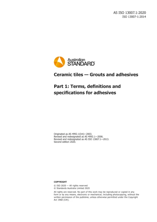 AS ISO 13007.1:2020 pdf