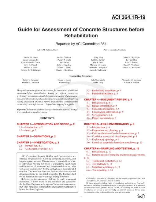 ACI 364.1R-19 pdf