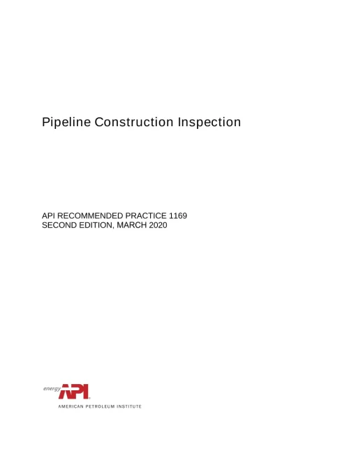 API RP 1169 pdf