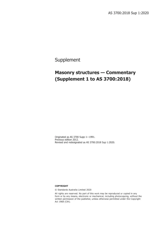 AS 3700:2018 Sup 1:2020 pdf