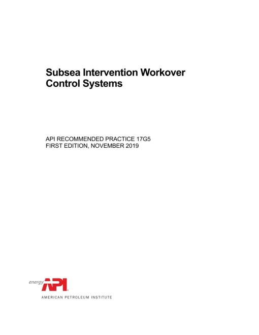 API RP 17G5 pdf