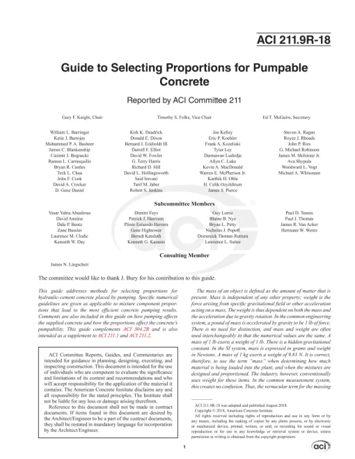 ACI 211.9R-18 pdf