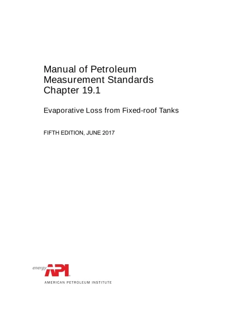 API MPMS Chapter 19.1 (R2022) pdf