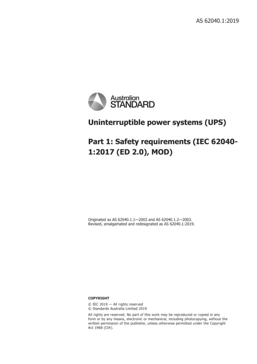 AS 62040.1:2019 pdf