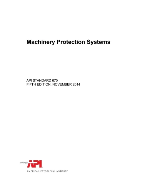 API Std 670 (R2022) pdf