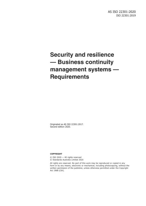 AS ISO 22301:2020 pdf