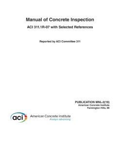 Manual of Concrete Inspection: ACI 311.1R-07 with Selected References (Eleventh Edition) pdf