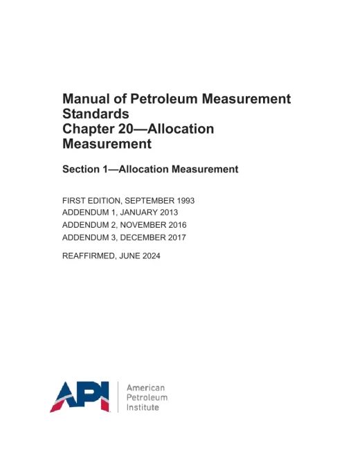 API MPMS Chapter 20.1 (R2024) pdf