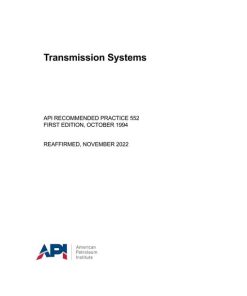 API RP 552 (R2022) pdf