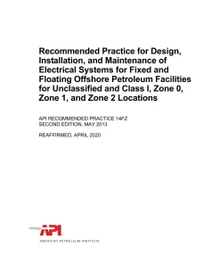 API RP 14FZ (R2020) pdf