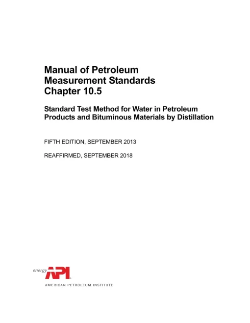 API MPMS Chapter 10.5 (R2018) pdf