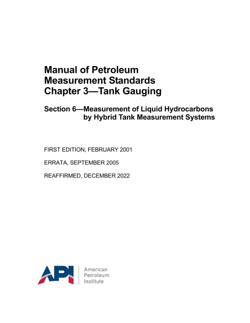 API MPMS Chapter 3.6 (R2022) pdf