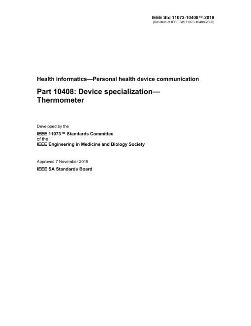 IEEE 11073-10408-2019 pdf