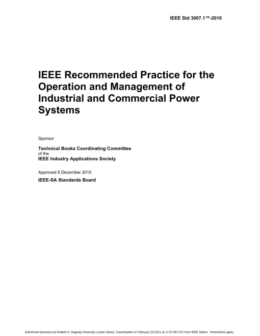 IEEE 3007.1-2010 pdf