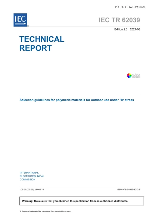 BS PD IEC TR 62039:2021 pdf