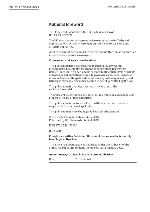 BS PD IEC TR 63388:2021 pdf