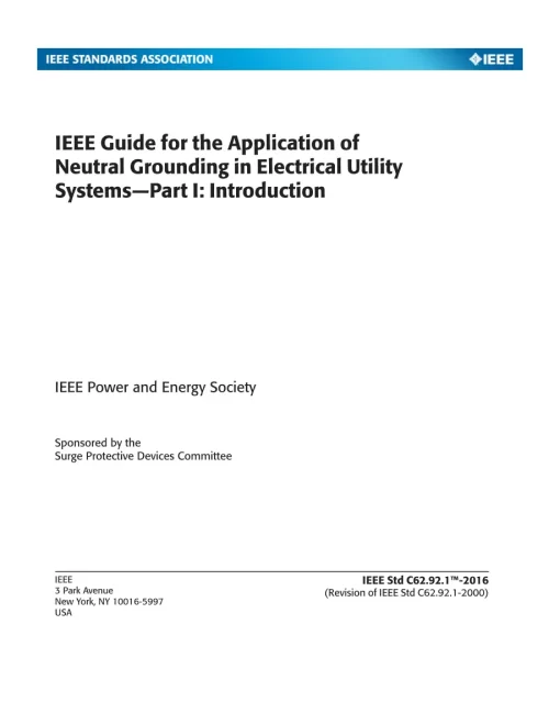 IEEE C62.92.1-2016 pdf