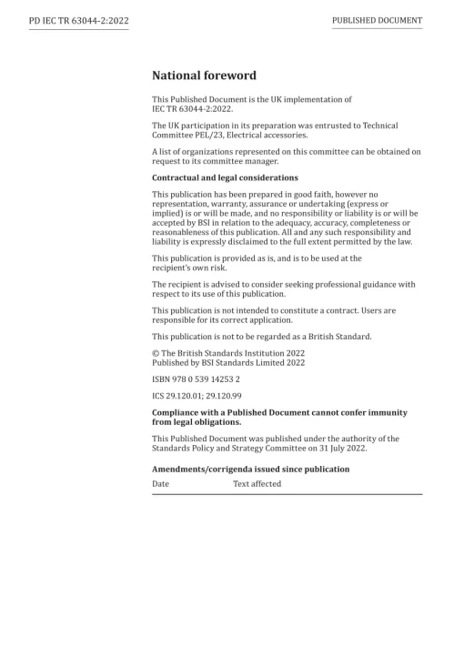 BS PD IEC TR 63044-2:2022 pdf