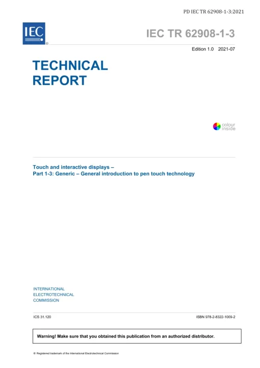 BS PD IEC TR 62908-1-3:2021 pdf