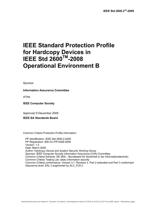 IEEE 2600.2-2009 pdf