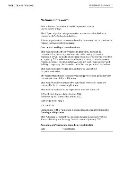 BS PD IEC TR 63378-1:2021 pdf