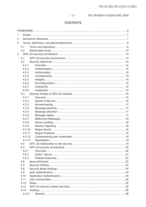 BS PD CLC IEC/TR 62541-2:2021 pdf