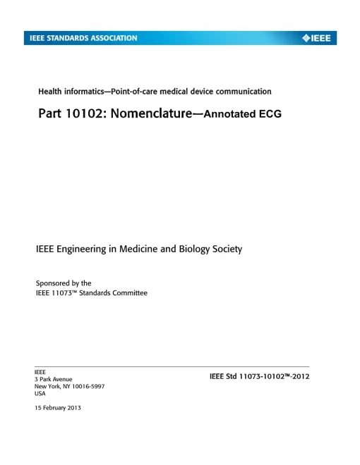 IEEE 11073-10102-2012 pdf