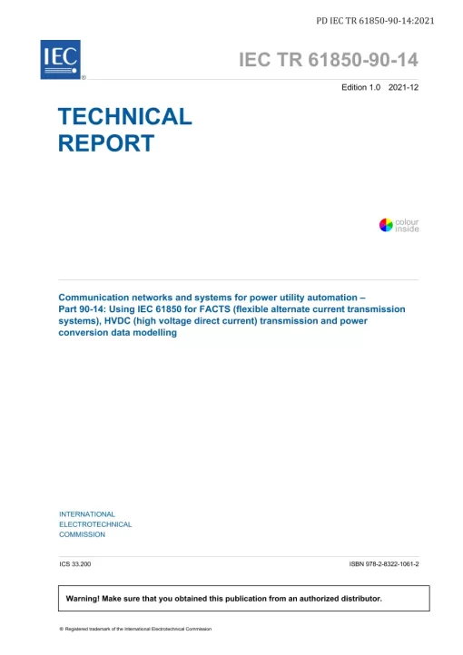 BS PD IEC TR 61850-90-14:2021 pdf