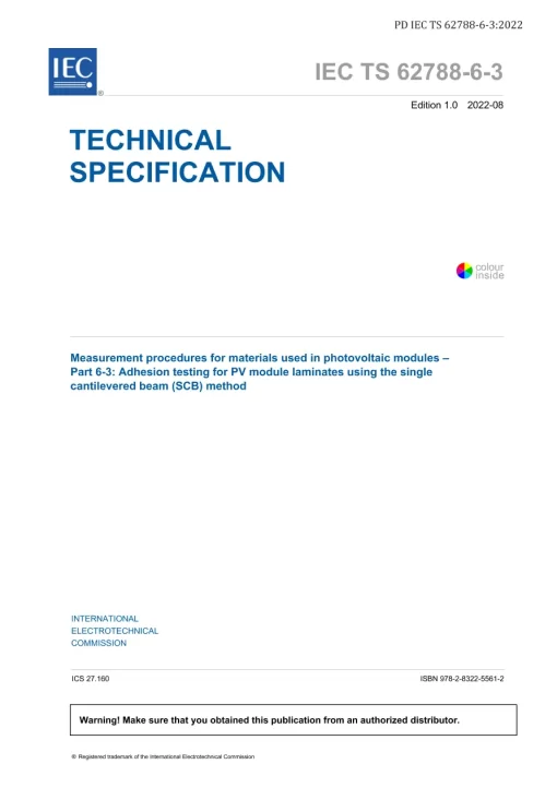 BS PD IEC TS 62788-6-3:2022 pdf