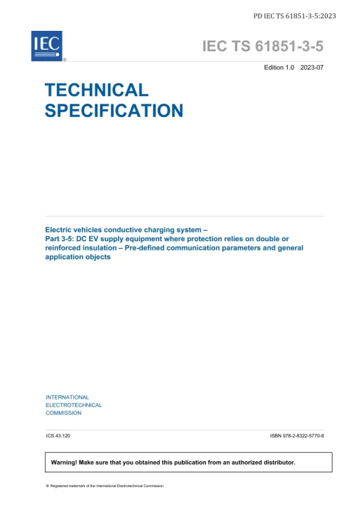 BS PD IEC TS 61851-3-5:2023 pdf